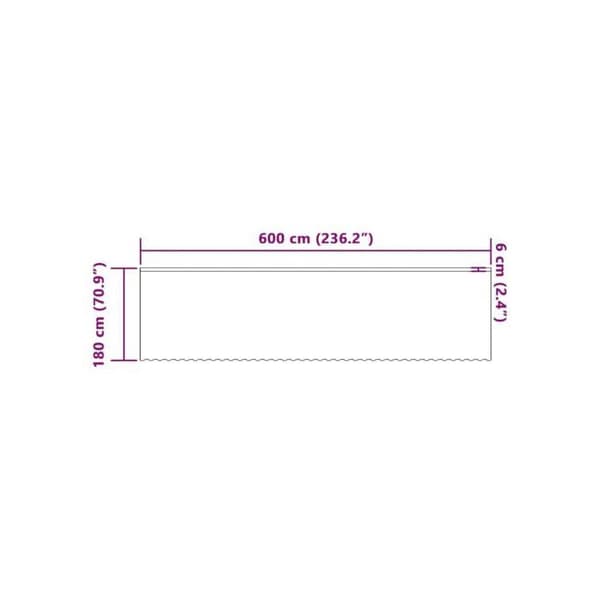 Blomster spetsgardin - vidaXL - 180x600 cm - Vit - Polyester - Ljusfiltrerande - Flexibel installation Vit