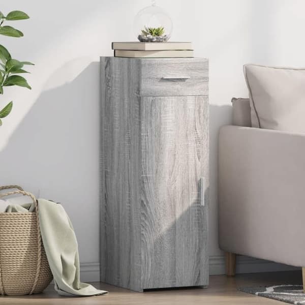 vidaXL Buffé sonoma grå 30x42,5x93 cm ingenjörsträ 846276
