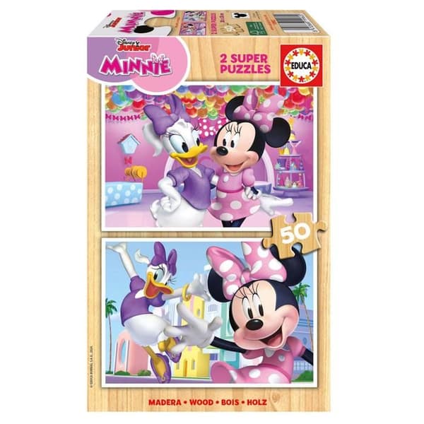 Educa Puzzle Minnie 2 x 50 bitar - 2 pussel 26 x 18 cm, från 4 år