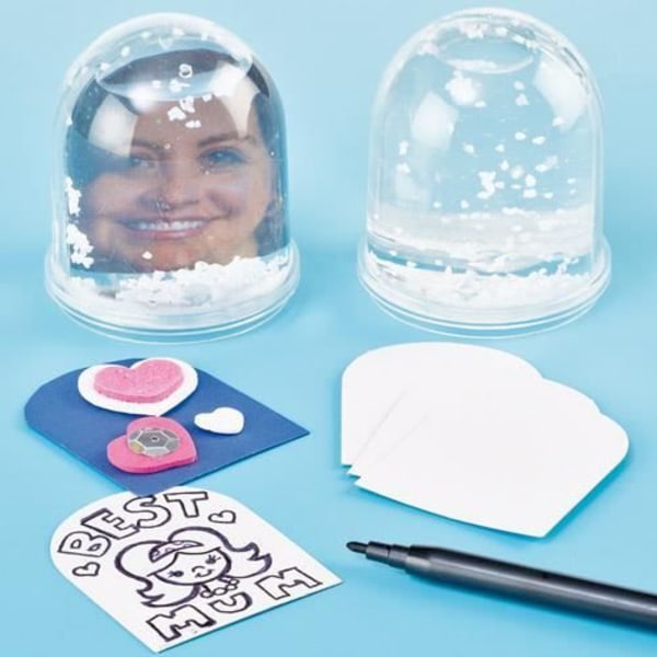 Snow Globes - Ej specificerat - Set med 4 - Blå - Plast - Juldekoration