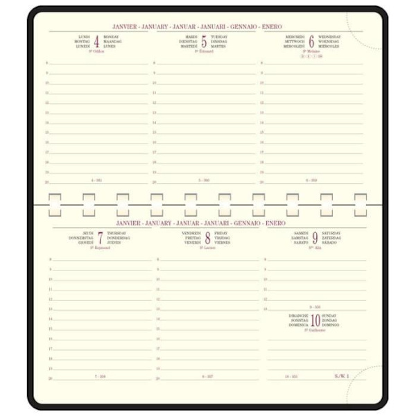 Pocket planner - EXACOMPTA - Temporal 16S - 9 x 16 cm - Weekly planner - Spirals