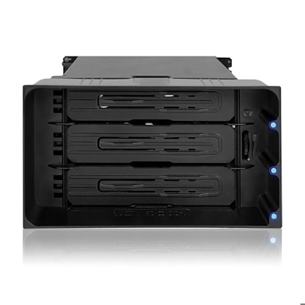 Rack för tre fack SAS/SATA HDD 3.5'' - ICY DOCK - FlexiDOCK MB830SP-B - 3 fack - För fack 5.25'' - Svart