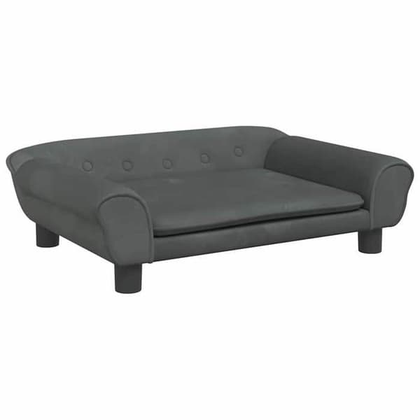 vidaXL Hundsäng, Djursoffa med Ben, Hundkorg för Vardagsrum Sovrum, Mörkgrå 172014