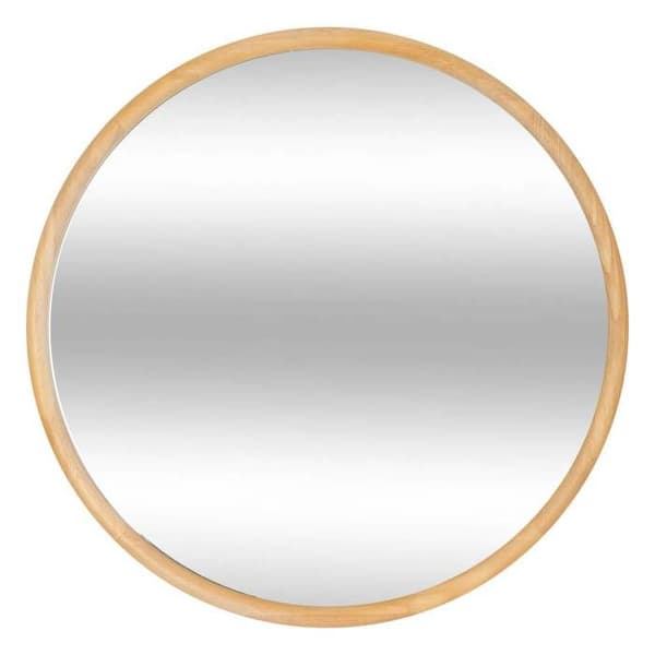 Rund spegel Kim trä D55cm - Atmosphera Inredningsdesigner brun