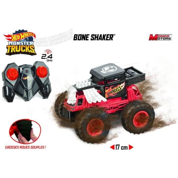 MONDO MOTORS - Radiostyrt fordon - Hot Wheels Bone Shaker - Monster Truck - 17cm