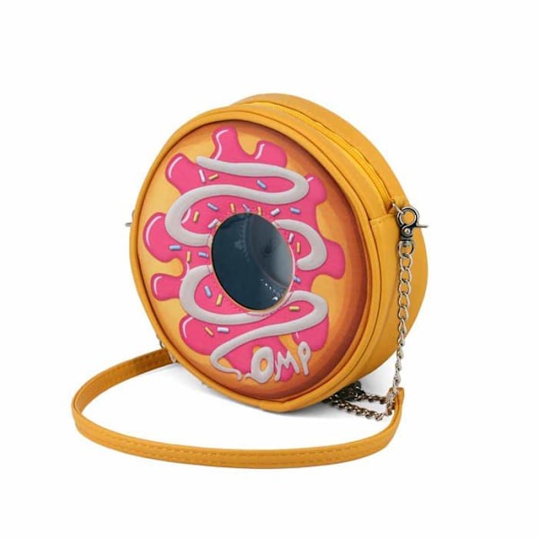 Rund Crossbody Väska - Oh My Pop! - Popnut - Rosa - One Size - Zippad Rosa