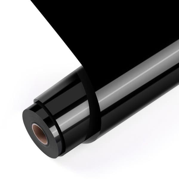 Värmeöverföringsvinyl - LOKLIK - Flex Värmeöverföring Basic - Svart - 30,5x180 cm - Bomull/Polyester Svart