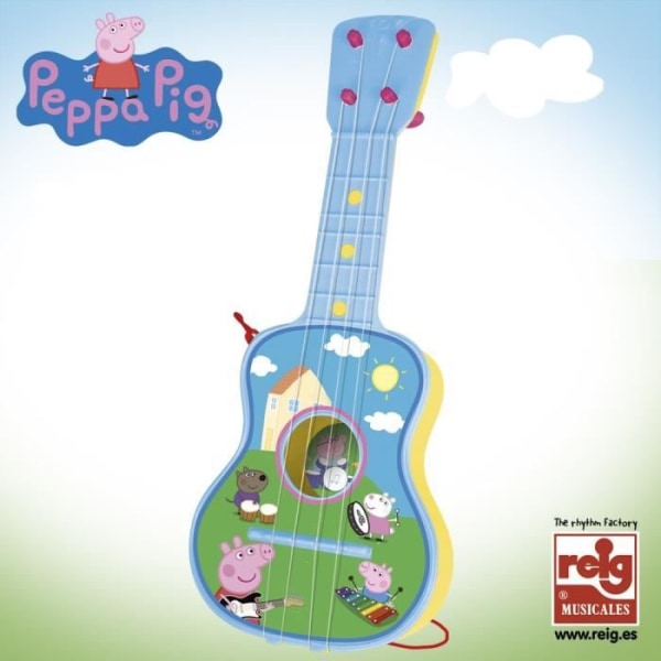 Peppa Pig 4-strängad gitarr - PEPPA PIG - In Box - Tjej - Från 3 år Blå, grön och gul