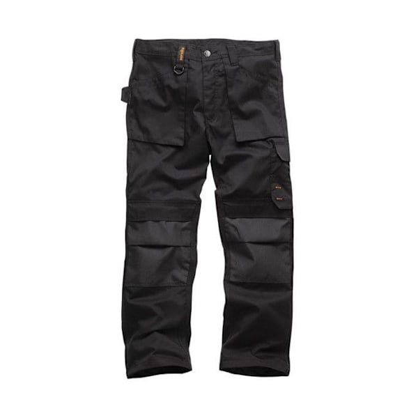 Arbetsbyxor - Scruffs - Worker - Svart - Lätt tyg - Förstärkta fickor Svart 34