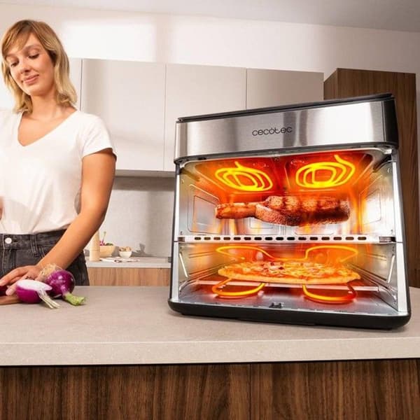 Luftfritös - CECOTEC - Cecotec 18L - 2700W - Kapacitet 9L - Snabb tillagning Grå
