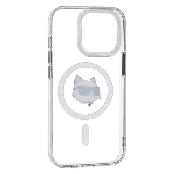 Coque MagSafe Karl Lagerfeld IML Metall Choupette Head för iPhone 13 Pro Max (Vit) vit