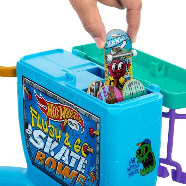 Hot Wheels Skate-Push the Flush: Let's Go!-HXL16 Fingerboard Box Flerfärgad