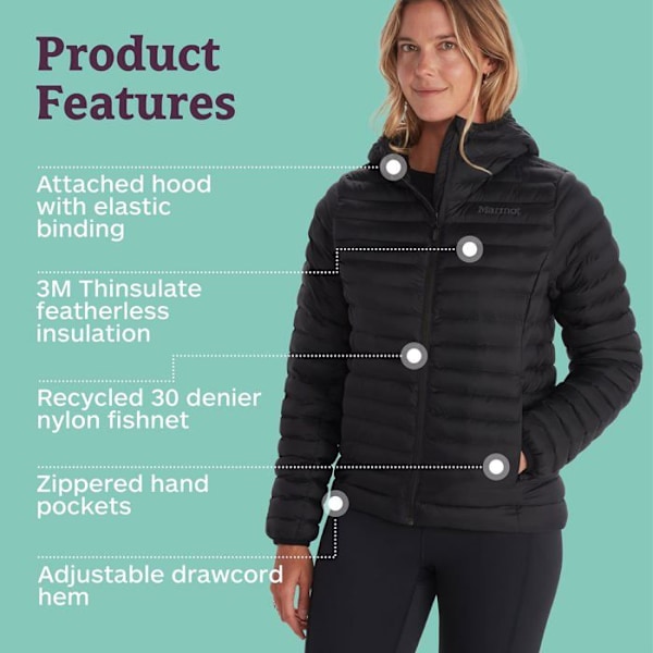 Marmot dunjacka - 34770-001 Svart jag