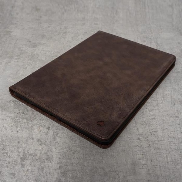 iPad Air 3-fodral - Porter Riley - Äkta Läder - Mörk Choklad - Inbyggt Stöd - Heltäckande Skydd Brun Chokolade
