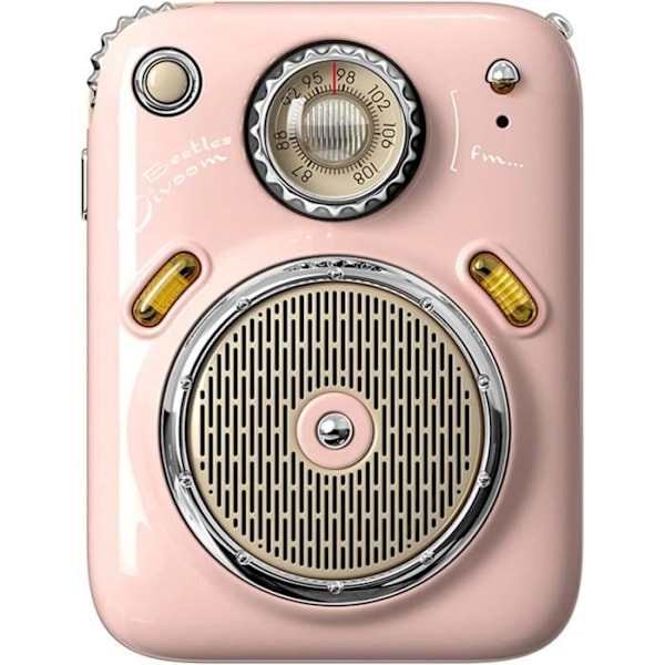 Bärbar radio - Divoom - Beetles Mini B - FM - Bluetooth - LED RGB Flerfärgade Rosa