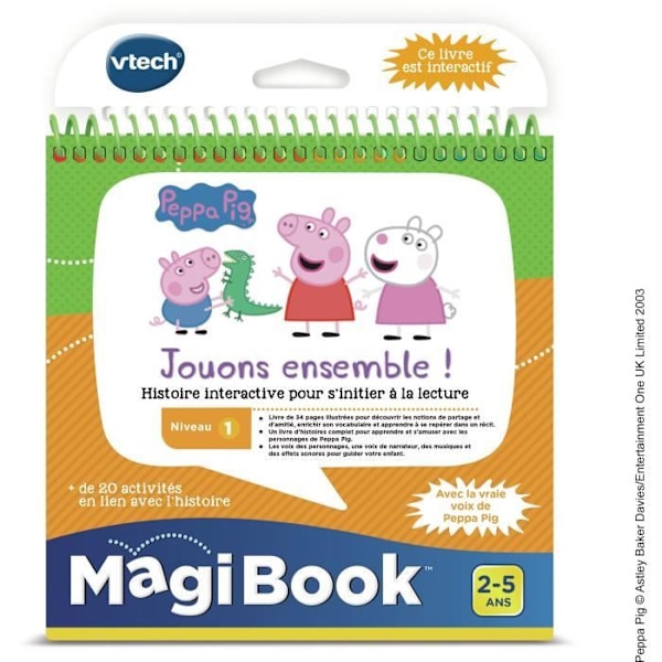 Magibook Interactive Book - Peppa Pig - Nivå 1 - VTECH Peppa gris