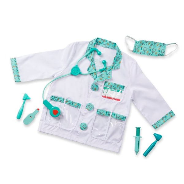 Melissa & Doug Doctor Costume - Doctor Set - För barn från 3 år och uppåt - Tillbehör ingår