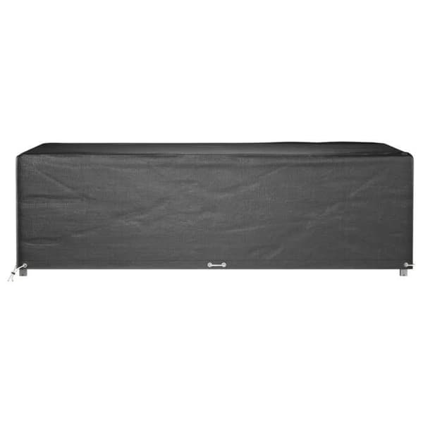 vidaXL Trädgårdsmöbelöverdrag 12 öljetter 227x152x65cm Rektangulär 319297 Svart