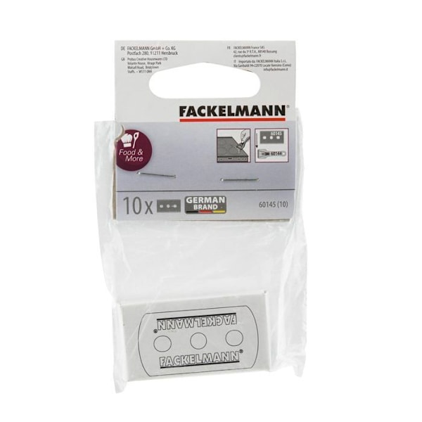 Förpackning med 10 reservblad för Fackelmann grillskrapa ref. 60145 Grå
