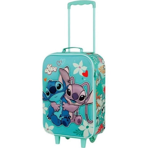 Resväska Trolley Soft 3D - Disney Lilo och Stitch Kärlek - Turkos - En storlek Turkos