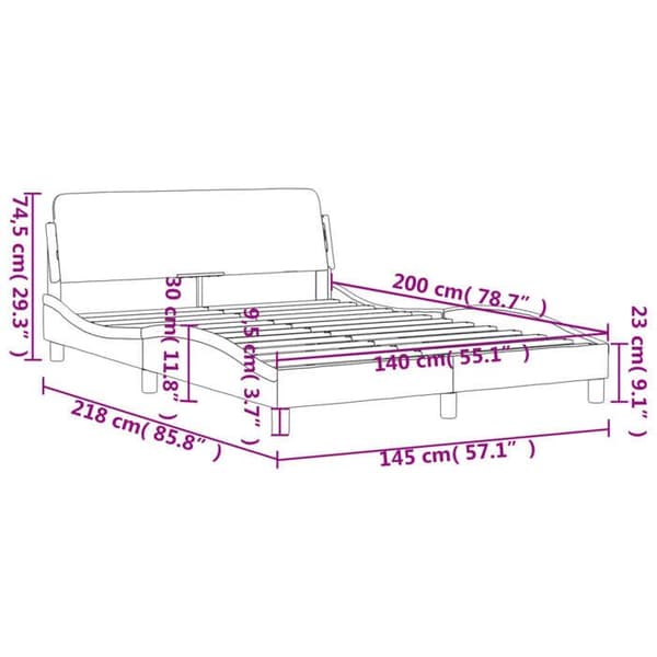 vidaXL Dover sängram mörkgrön 140x200 cm sammet 373195
