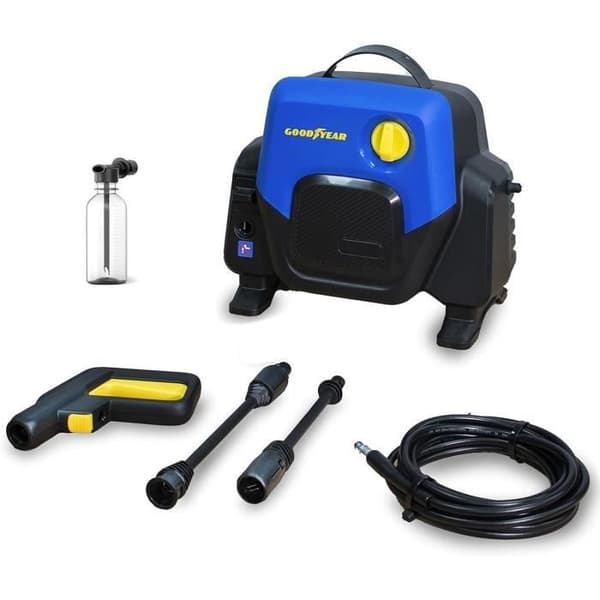 Högtryckstvätt - Goodyear - 1400W - Kompakt - 100 Bar - Flöde 4,5 l/min Blå