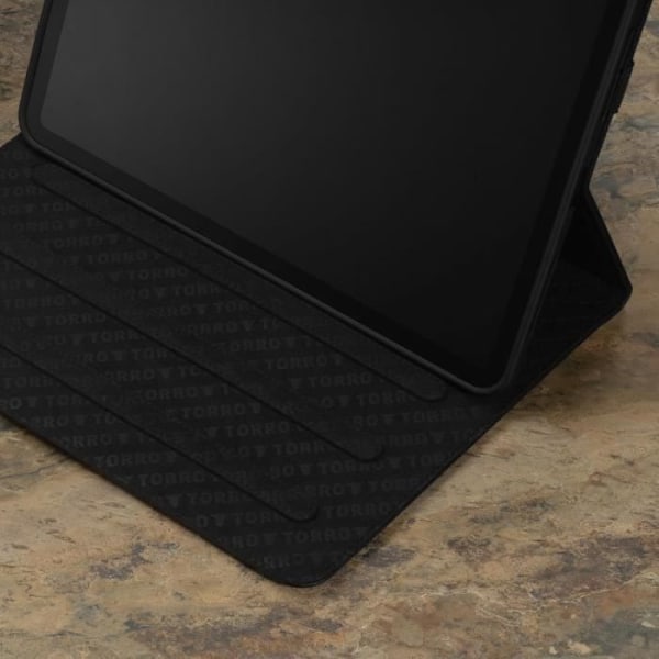 Coque iPad Air 11 - TORRO - Äkta Läder - Ställning - Kompatibel 2024, 2022, 2020 - Svart Svart