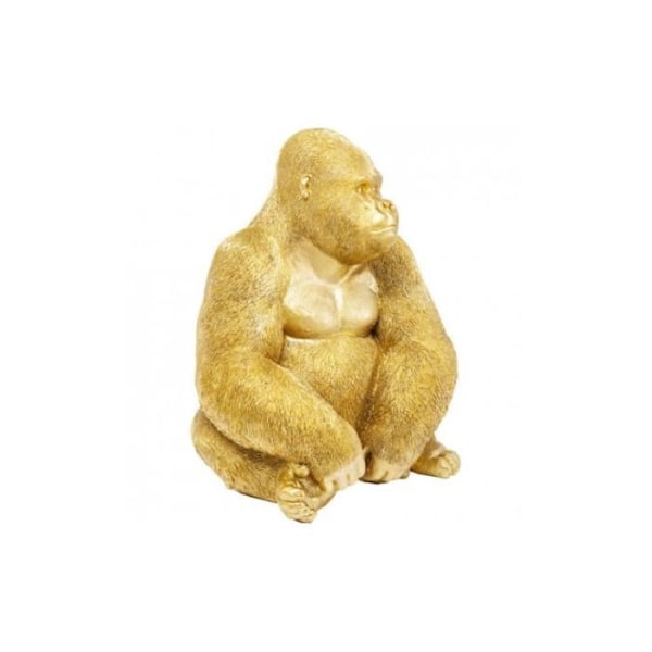 Staty - KARE - Golden Gorilla 38,5 cm - Polyresin - Interiör - Modern design gyllene