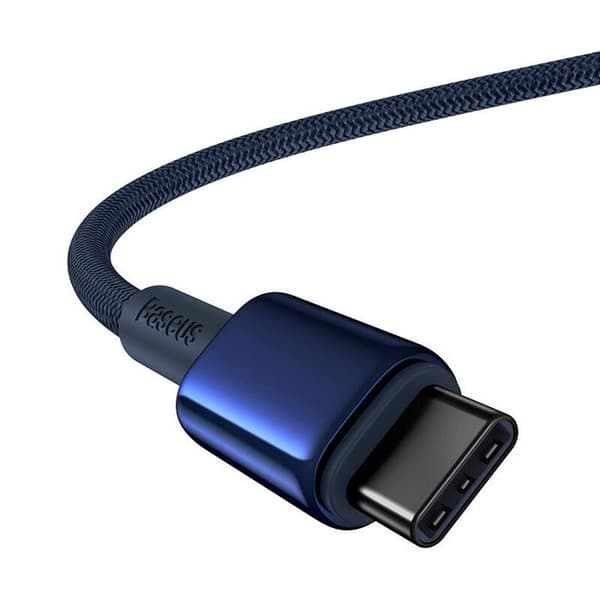USB-C-kabel - BASEUS - Tungsten Gold - 100 W - 1 m - Blå Blå