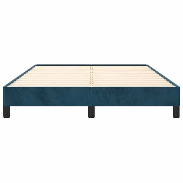 vidaXL Sängram utan madrass mörkblå 140x200 cm sammet 346980