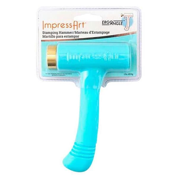 Gravyrhammare - ImpressArt - Ergo Angle - Utbytbart Huvud - Grön - 15 cm Blå