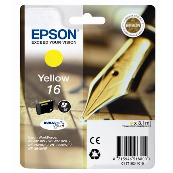 Epson T1624 reservoarpenna bläckpatron gul