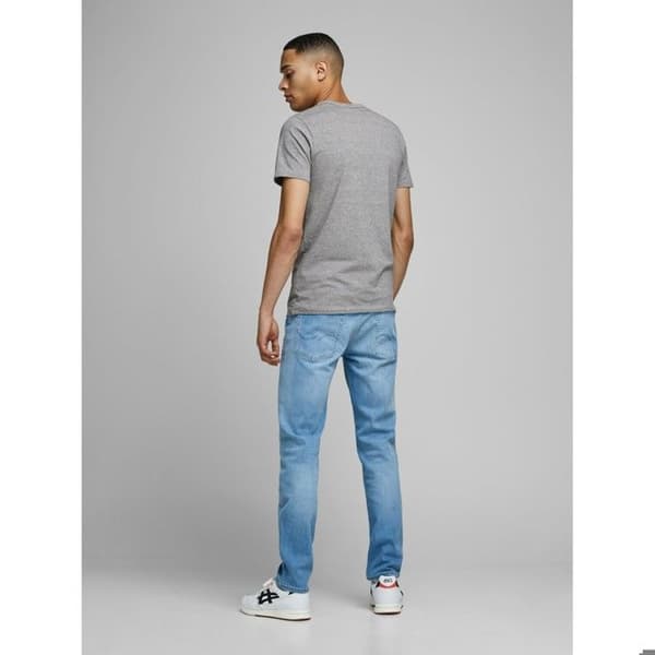 Jack & Jones Basic t-shirt med o-ringad ljusgrått XL