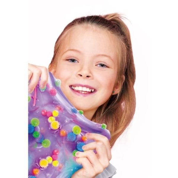 Fidget Slime - 1 kg fat - Canal Toys - Stretchig och icke-klibbig konsistens - Innehåller 14 fidget leksaker Blå