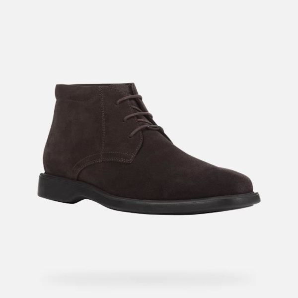 Bottines - Geox - Brayden Kaffe - Vattentåliga - Andningsbara - Mocka-Nubuck kastanj 41