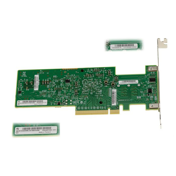 PCIe 3.0 SAS 12GB 8 internt kort med RAID 0 1 5 10 50 JBOD. LSI OEM modell 9340-8i. Hög och låg profil, ref H3-25499-04