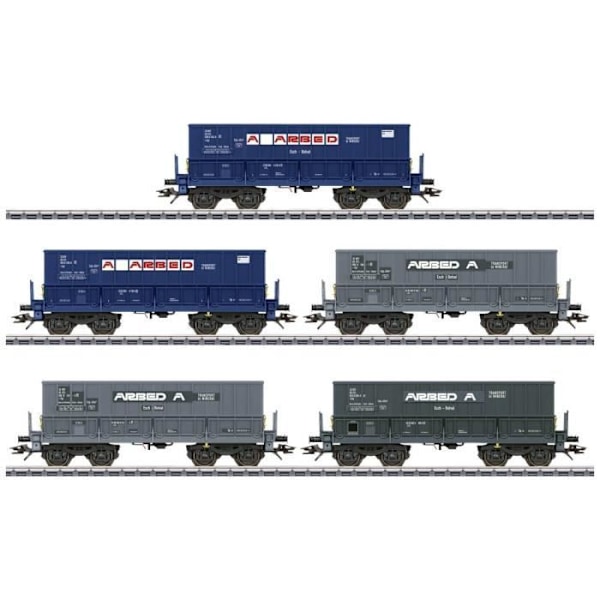 Märklin 48433 Set med 5 st ARBED-vagnar från CFL H0 Grå
