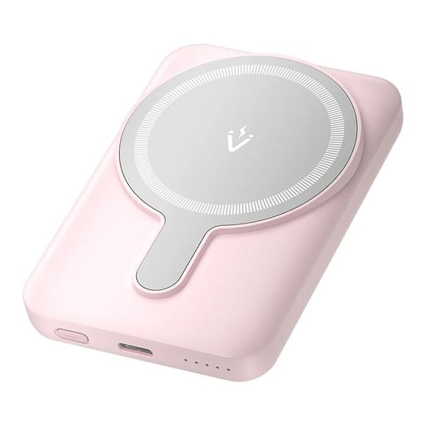 Extern batteri med snabbladdning, 2x Typ-C, 20 W, 5 000 mAh - Vention (FHSP0) - Rosa