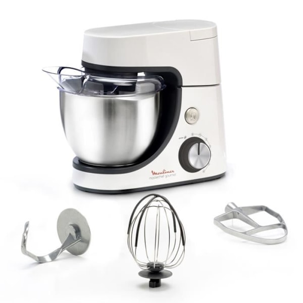 Masterchef MOULINEX QA510110 Bakverksrobot, 1100W effekt, 8 hastigheter, Pulsfunktion, 4,6L skål, Metallbakelsesats -