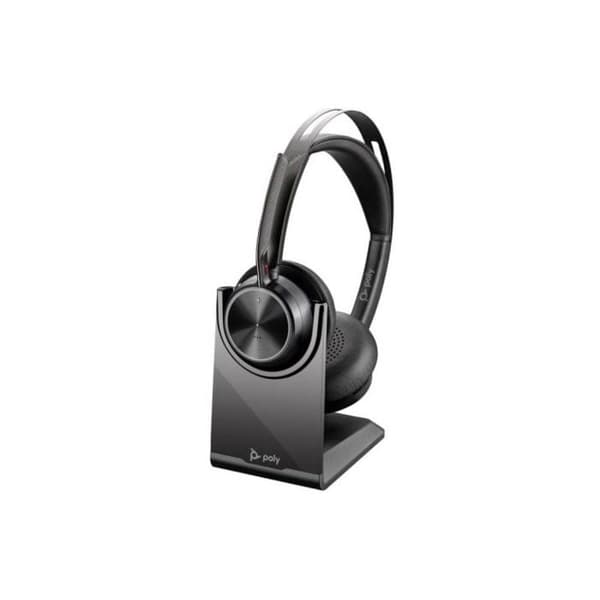 HP Poly Voyager Focus 2 Bluetooth Stereo över-ear headset svart med brusreducering dators headset