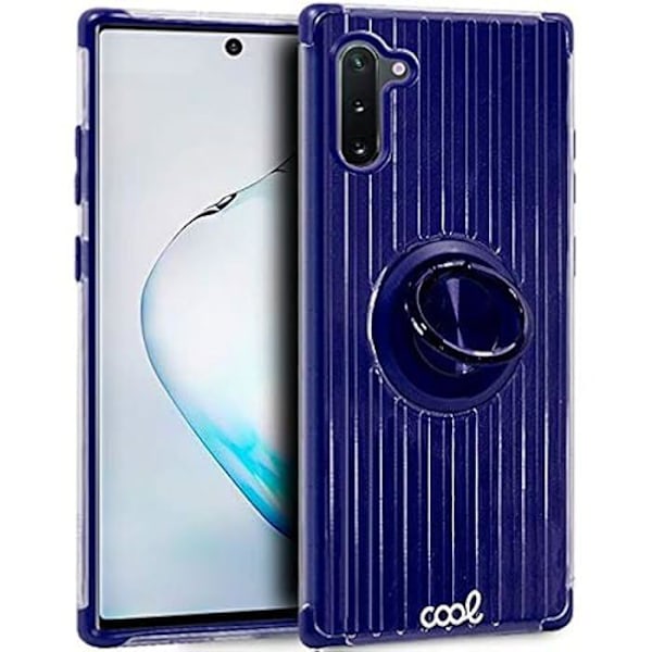 Coque - COOL - Samsung N970 Galaxy Note 10 - Ultra hållbar - Styv - Inbyggd ring blå