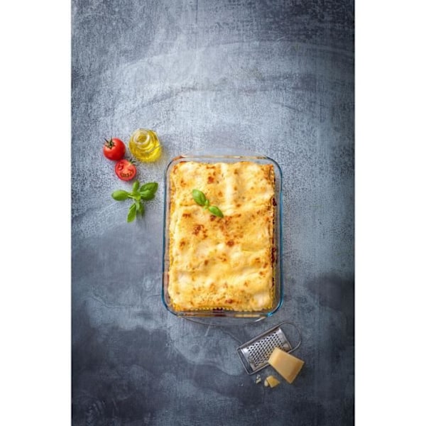 Lasagneform - PYREX - 1450033 - Rektangulär - I borosilikatglas - 40 x 27 cm TRANSPARENT