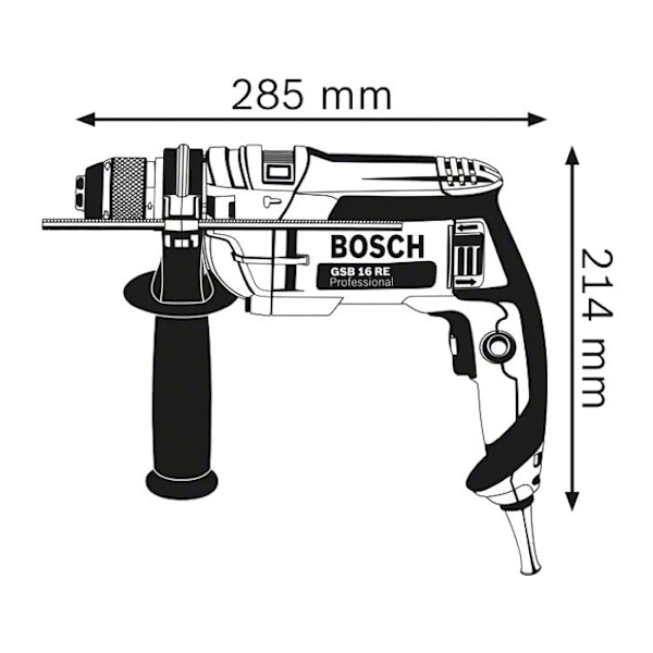 Slagborr 750 W GSB 16 RE i standardlåda - BOSCH - 060114E500