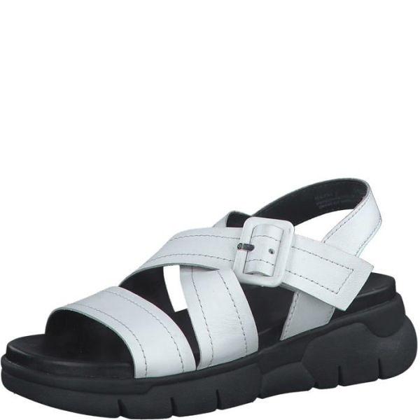 Sandal - Marco tozzi barfota - 2-2-28755-28 - Damen Sandalett, Damsandal Vit / svart 40