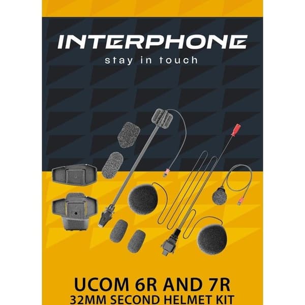 Mikrofon motor Interphone Ucom R - Svart - 32 mm svart