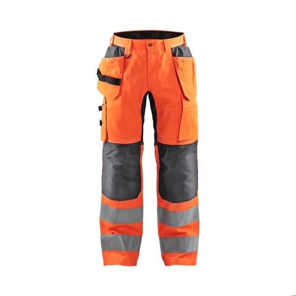 Blaklader stretch arbetsbyxor med hög synlighet orange 52
