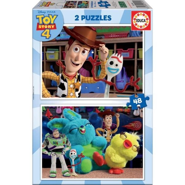 Toy Story 4 pussel - EDUCA - 2x48 bitar - För barn under 100 bitar