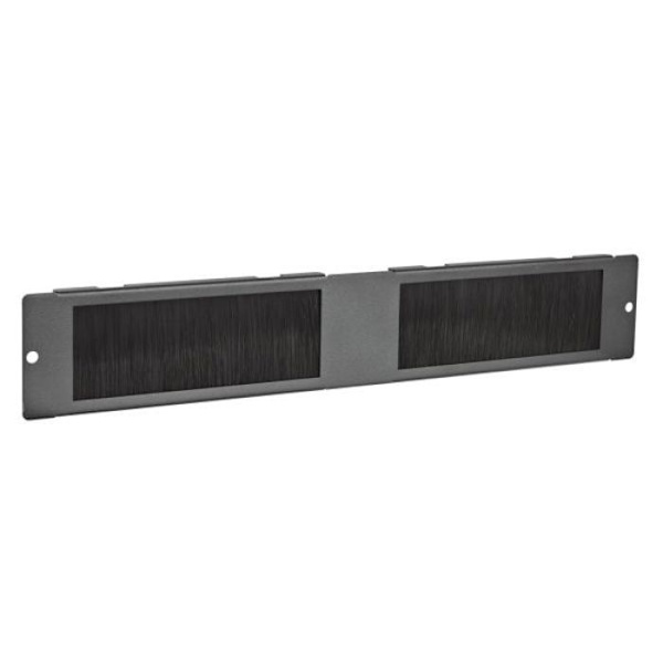 Rack - V7 racktillbehör - RMWCBRUSHACCS - Rack-Platte mit Bürsten-Durchführung - Svart - 2U - 48,3 cm (19'') ()