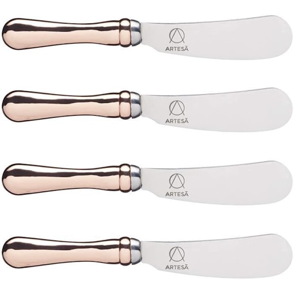Master Class MasterClass Artesà ter Knivset med roséguldeffektskaft-12 cm (paket med 4), rostfritt stål,
