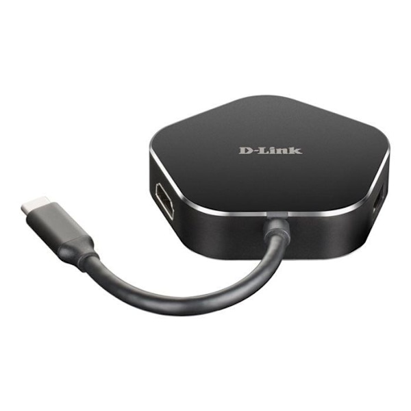 USB-C-hubb - D-Link - DUB-M420 - 4-i-1 - HDMI 4K - Laddning 60W - 4 portar